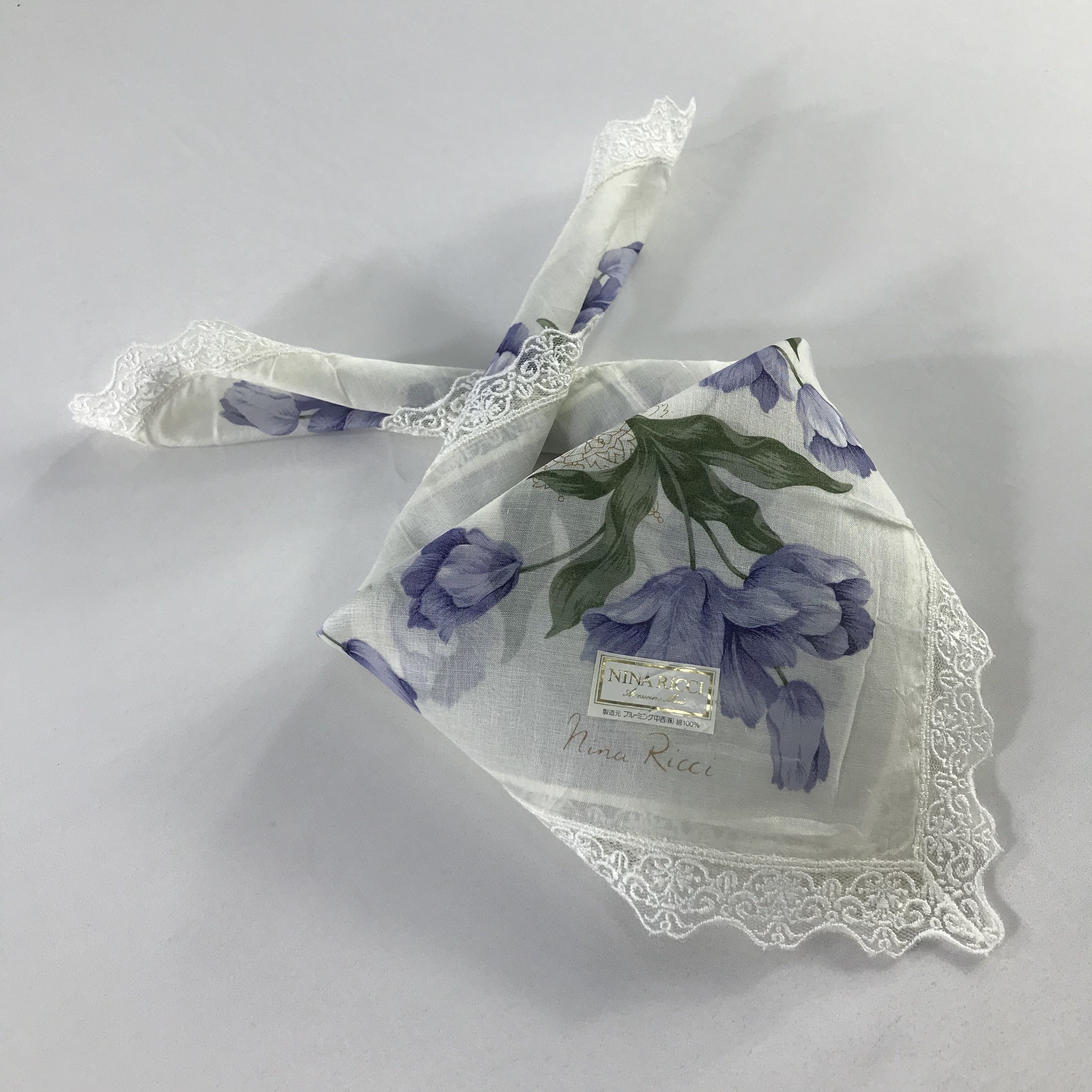 Nina Ricci × Vintage Nina Ricci Bandana / Handkerchief / Neckerchief - S952 Size ONE SIZE - 4 Thumbnail