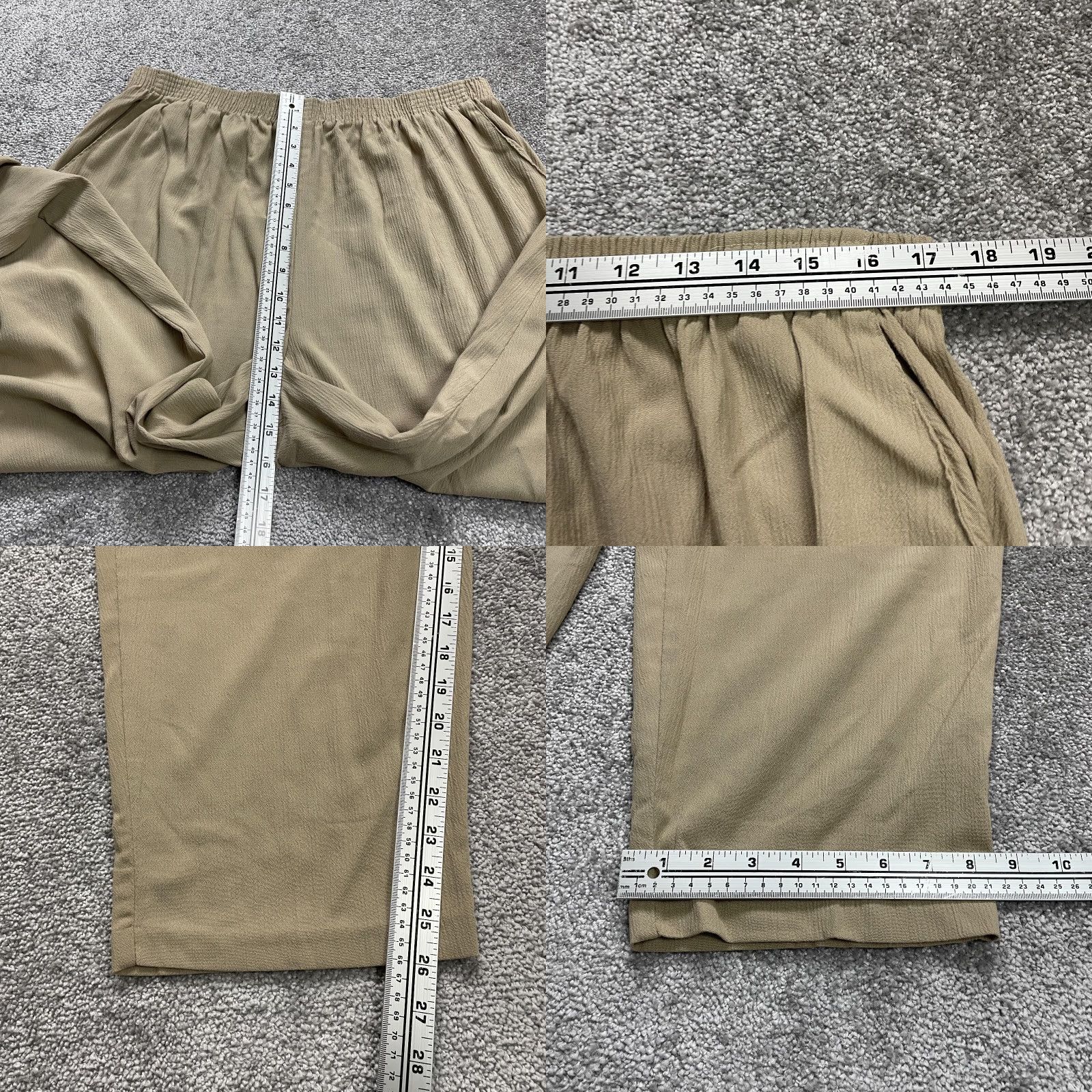 Vintage VINTAGE Briggs New York Pants Womens 22W Brown Elastic Waist Rayon Tapered 34x26 Size 40" / US 18 - 8 Thumbnail