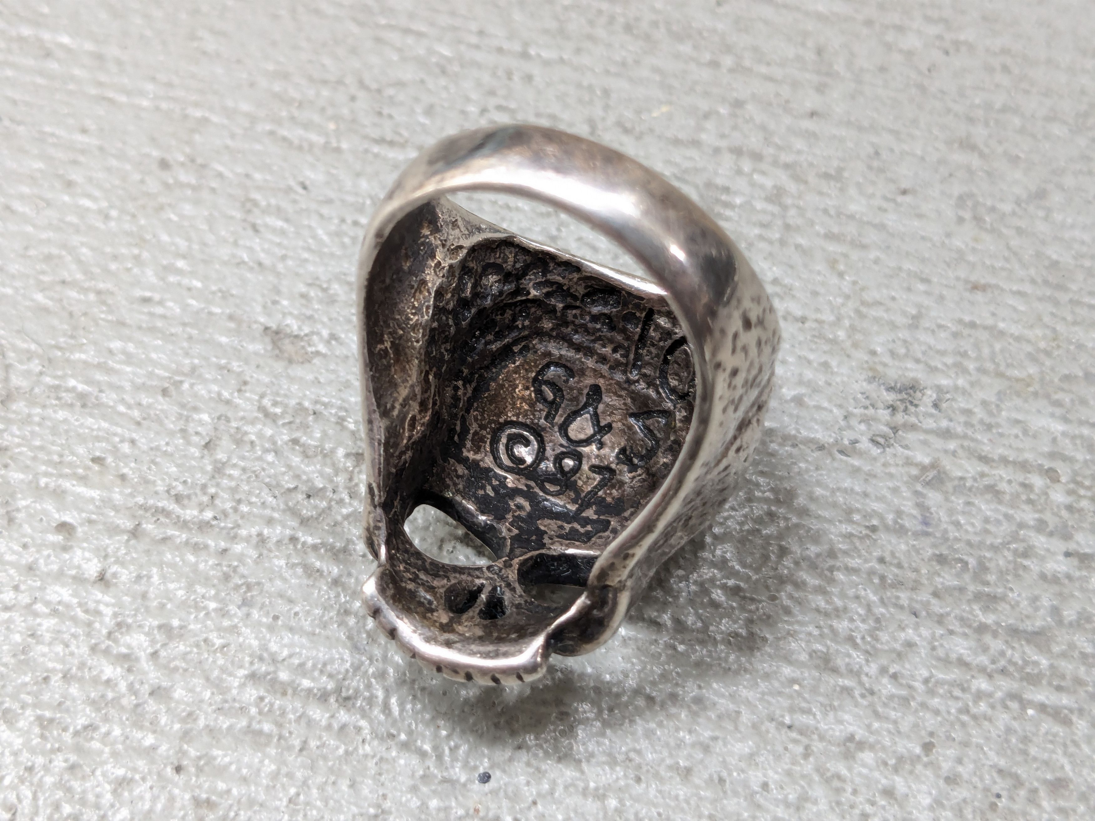 Jewelry × Vintage Vintage Skull Ring Skeleton Gordon & Smith Punk Rock Biker Size ONE SIZE - 8 Thumbnail
