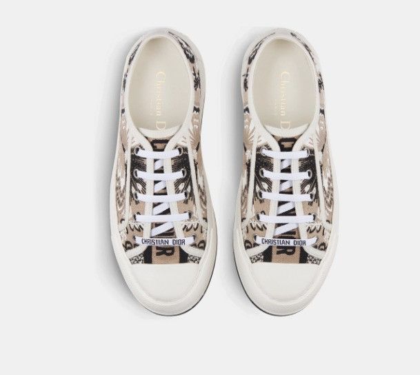 Dior o1w1db11224 Embroidered Cotton Platform Sneakers Size US 6 / IT 36 - 3 Thumbnail