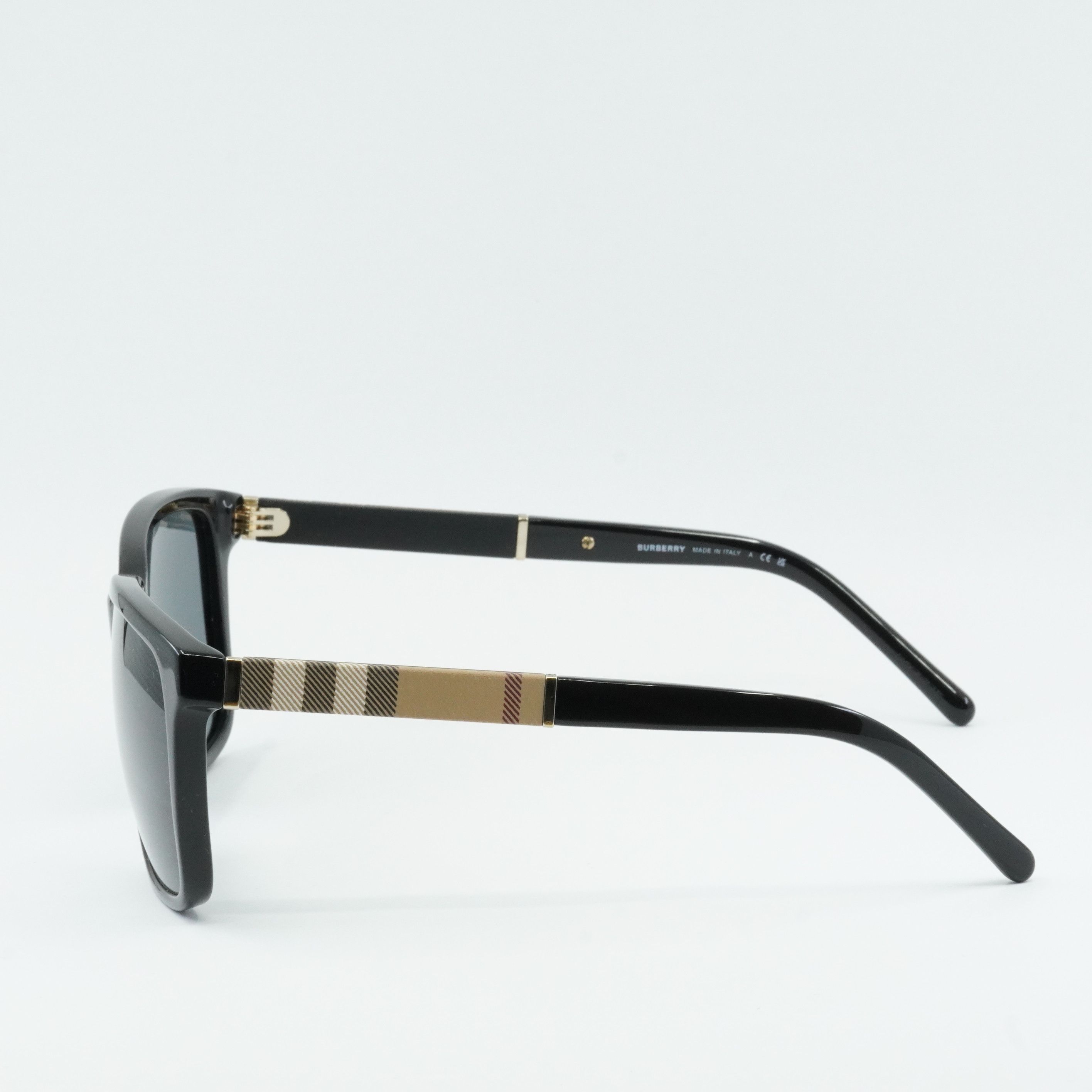 Burberry Burberry BE4181 300187 Men Sunglasses Black Rectangle Frame Size ONE SIZE - 3 Thumbnail