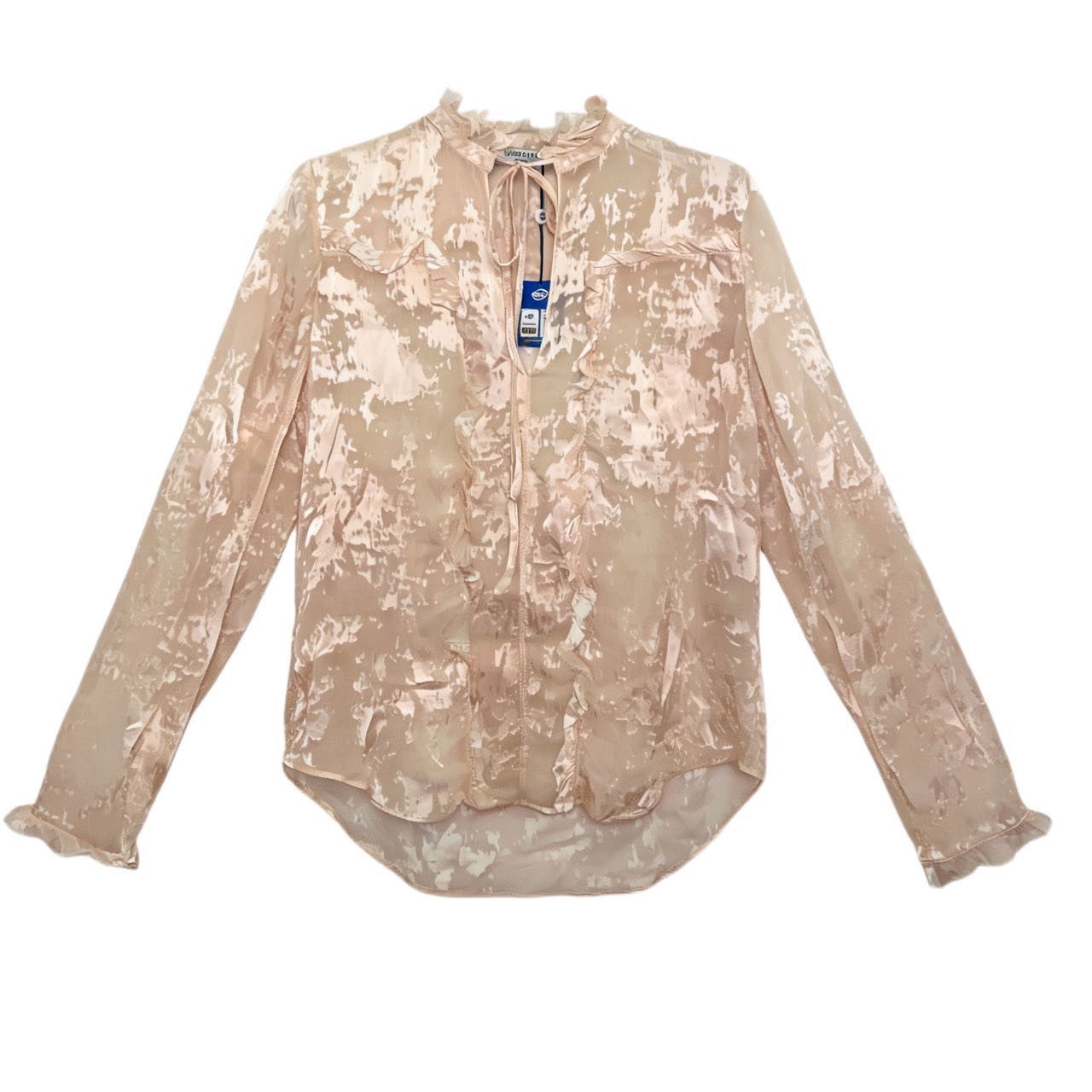 Balenciaga Balenciaga Pink Lace Printed Shirt K26WX Size XS / US 0-2 / IT 36-38 - 1 Thumbnail