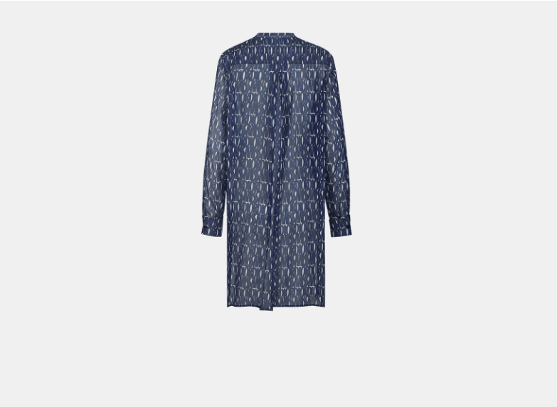 Dior o1w1db11225 451B55 Blouse in Navy Blue/White Size XL / US 12-14 / IT 48-50 - 2 Thumbnail