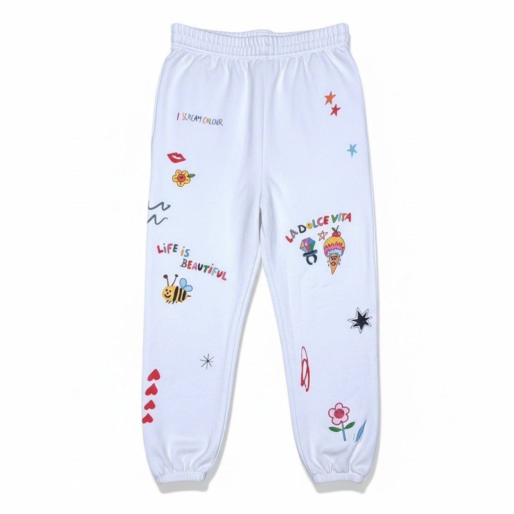 REVOLVE The Mayfair Group White Somebody Loves You Sweatpants XXL Size 34" / US 12 / IT 48 - 1 Thumbnail