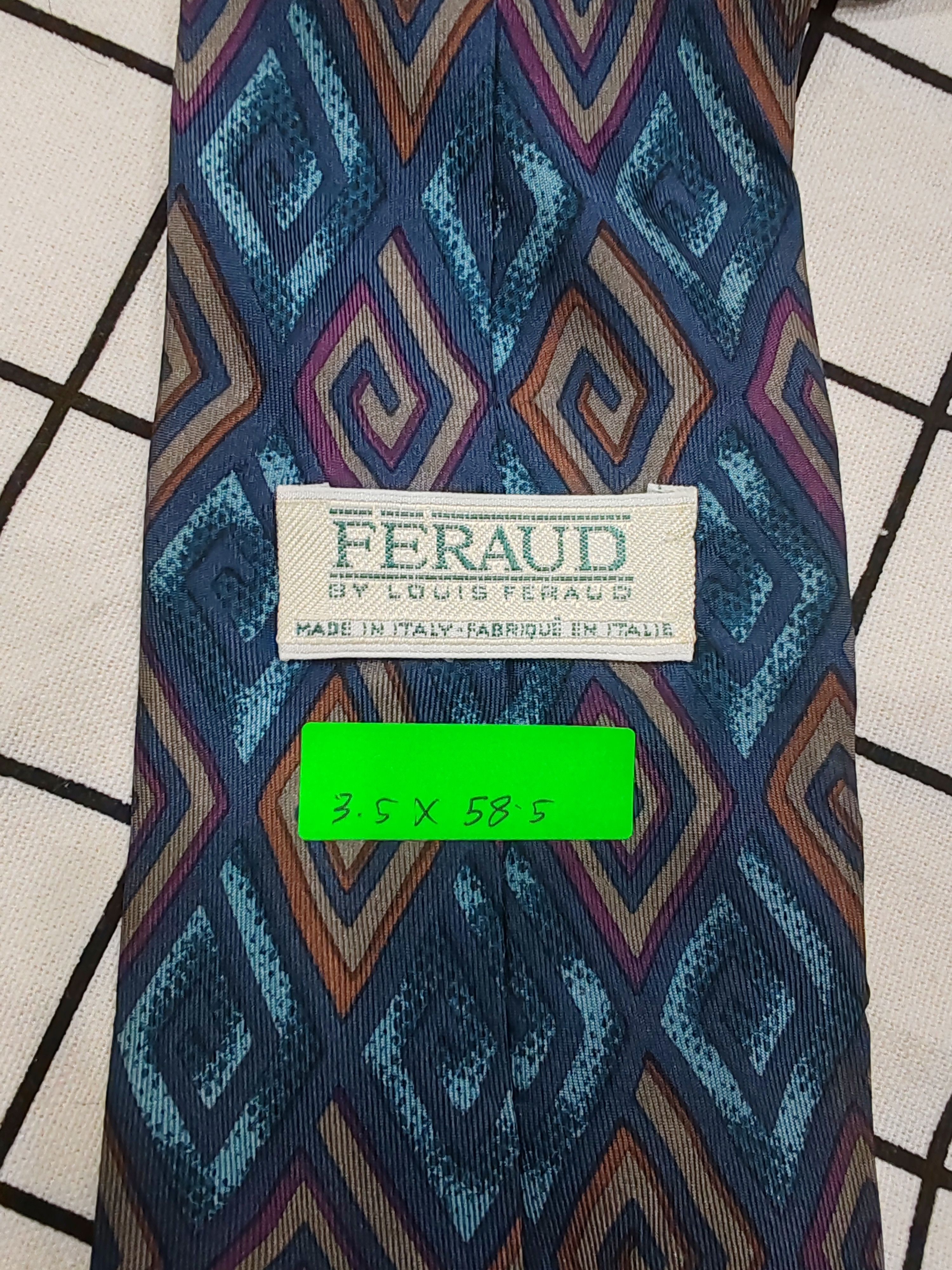 Louis Feraud FERAUD by Louis Feraud Necktie Classic Fabrique in Italie Size ONE SIZE - 5 Thumbnail