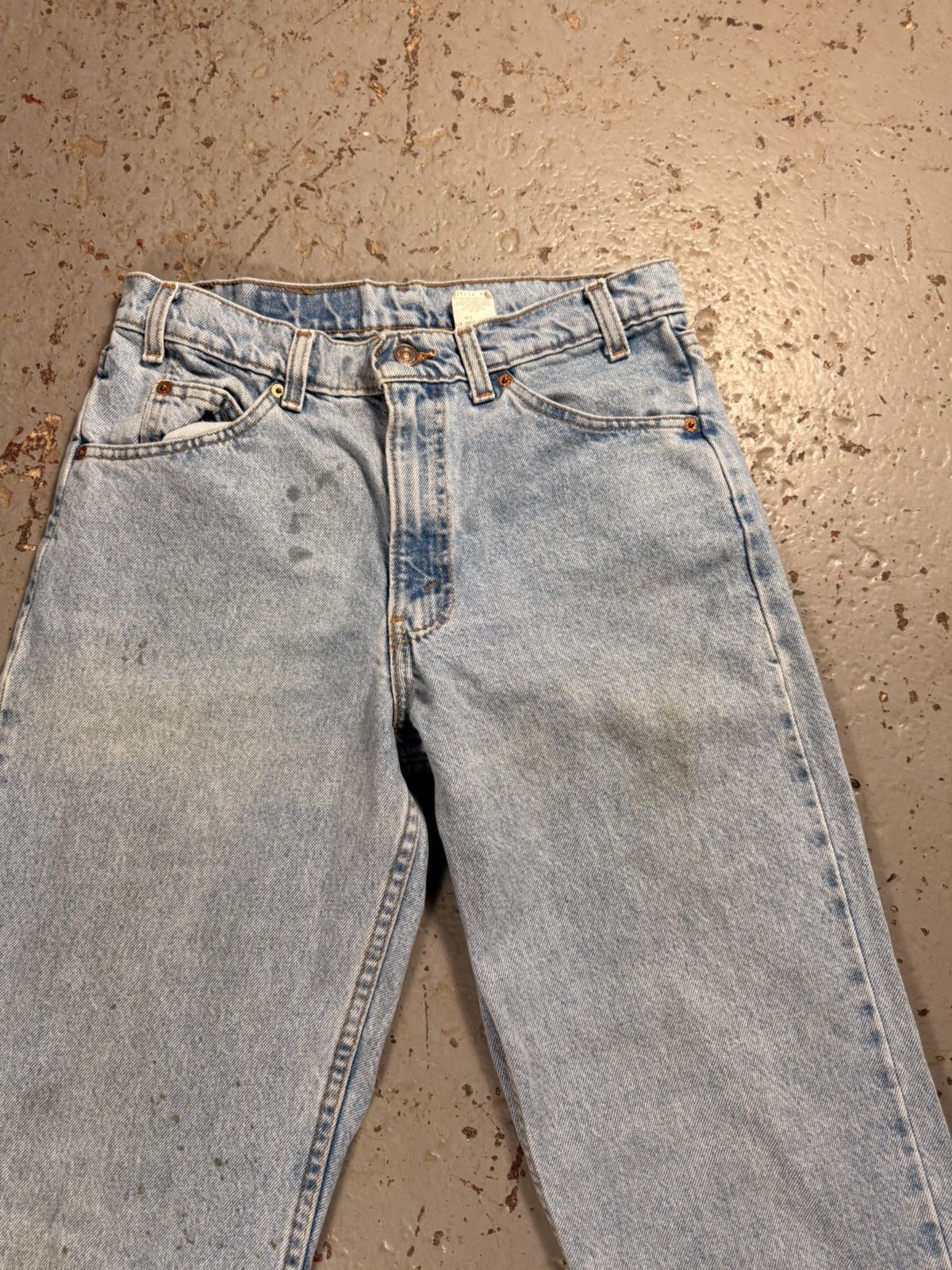 Levi's Vintage Clothing Classic Distressed Orange Tag 70s Levis 505 Relaxed Fit Jean Size US 32 / EU 48 - 2 Thumbnail