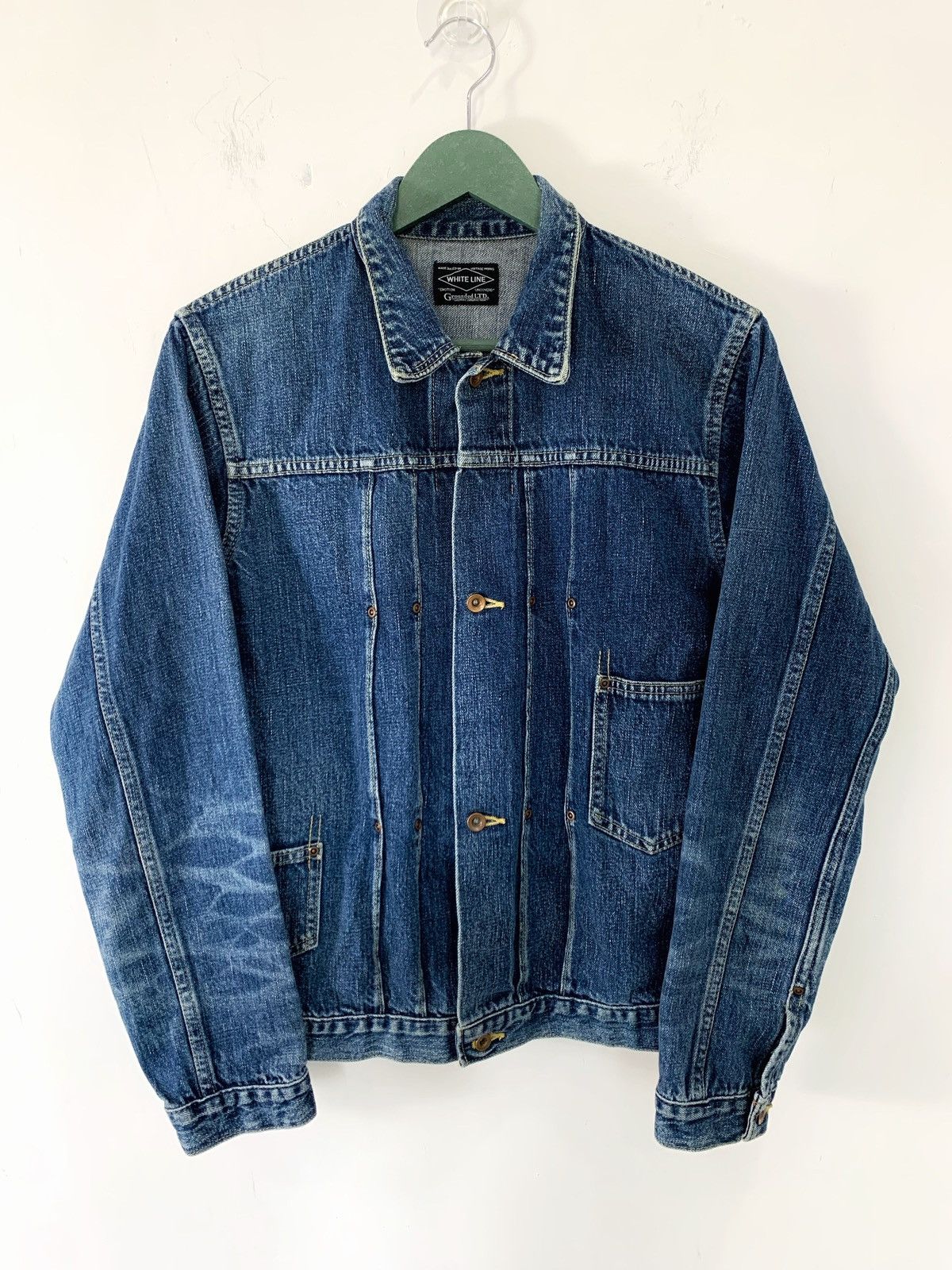 Type 1 jdenim acket selvedge japan grounded white line