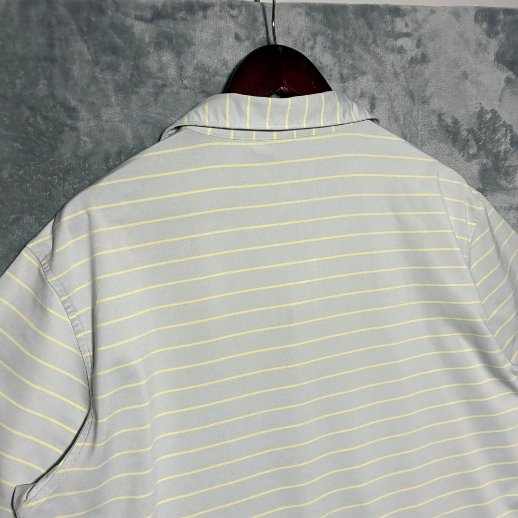 Peter Millar Peter Millar Polo Shirt Mens L Grey Yellow Summer Comfort Performance Striped Size US L / EU 52-54 / 3 - 5 Thumbnail