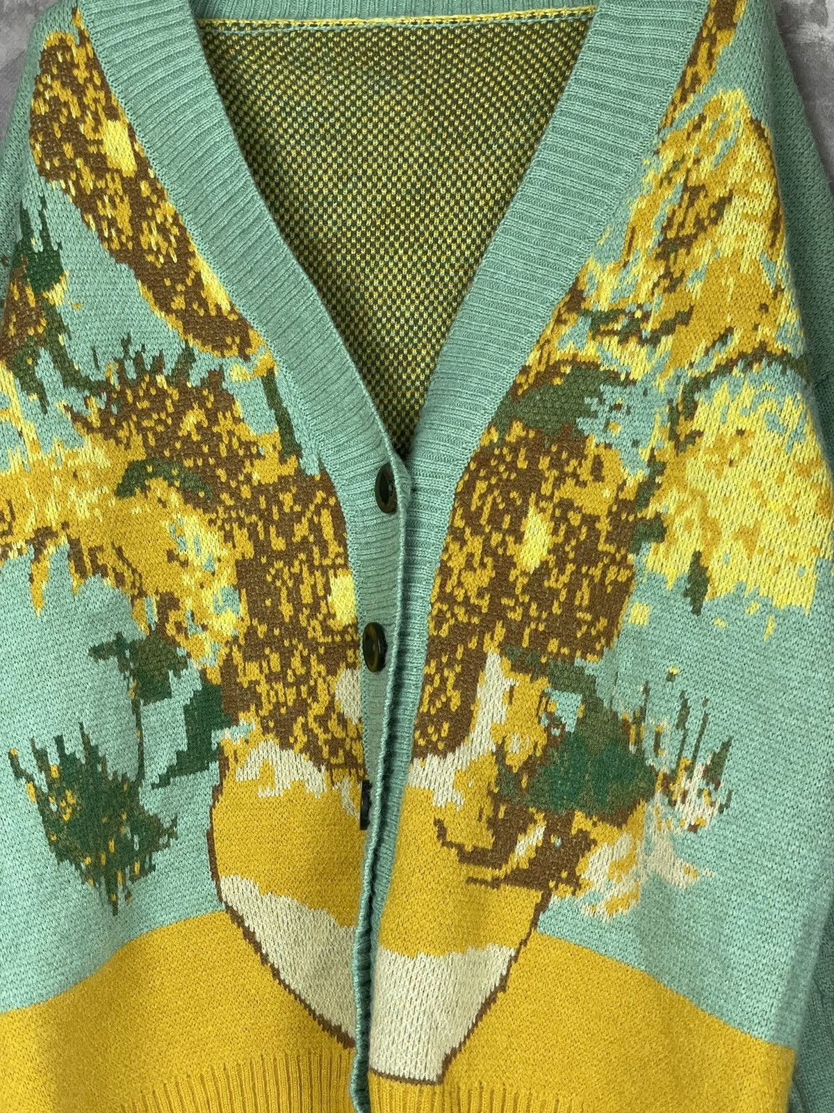 Other Avant Garde Oversized Cardigan Sunflower Logo Sweater Size L / US 10 / IT 46 - 7 Thumbnail