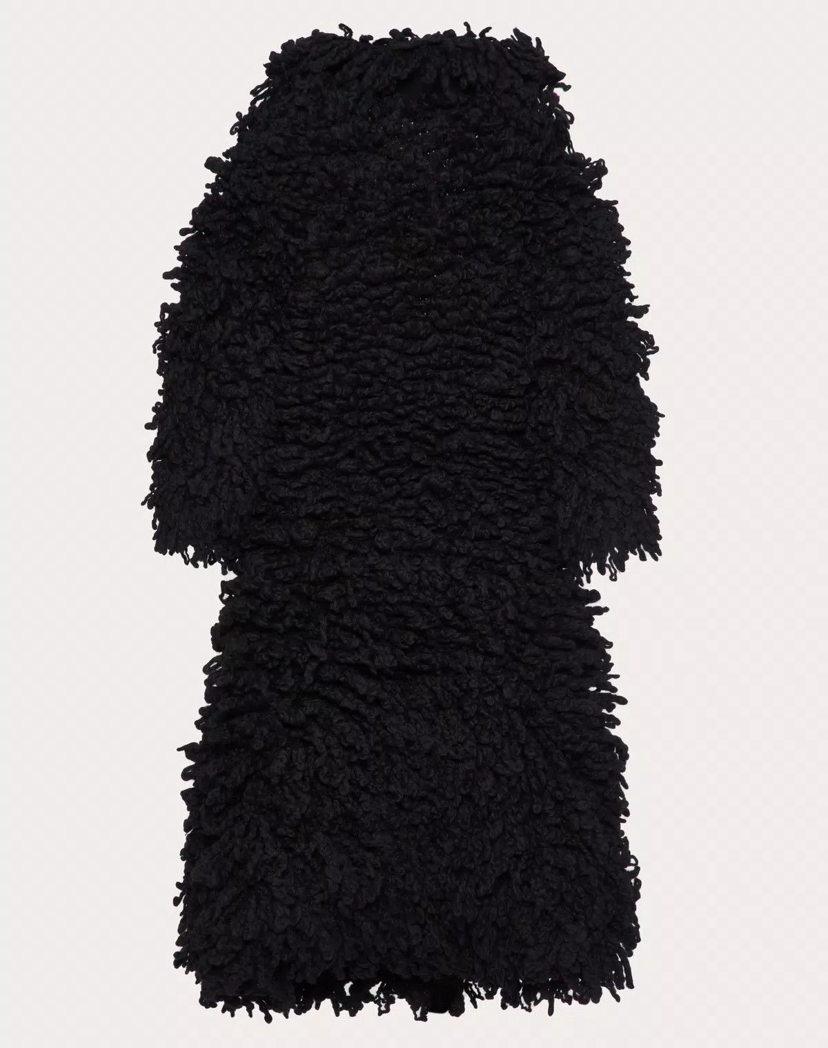 Valentino o1s1wg110426 Wool Knit Coat in Nero Size XL / US 12-14 / IT 48-50 - 3 Thumbnail