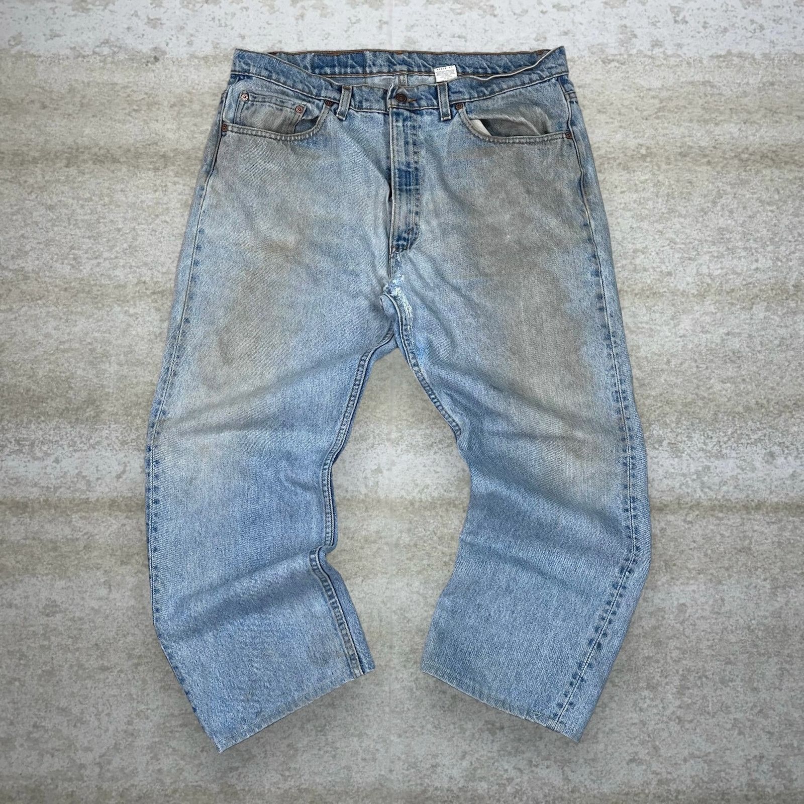 Levi's Vintage 90s Levis Jeans 38x26 Regular Straight Light Wash Size US 38 / EU 54 - 2 Thumbnail