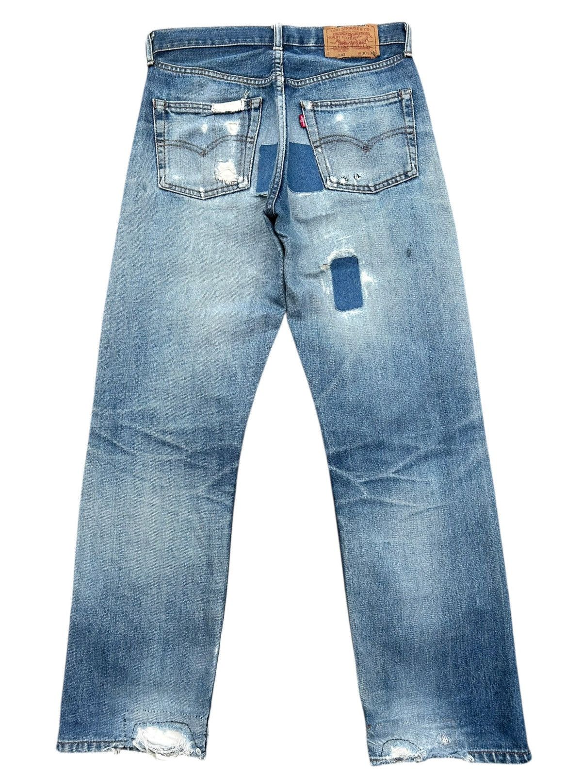 Kapital Thrashed Vintage Levis big E Selvedge Repair Denim jeans Size US 30 / EU 46 - 2 Thumbnail