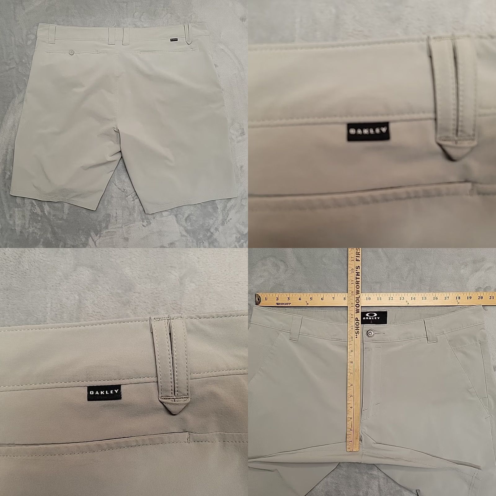 Oakley Oakley Shorts Mens 40 Beige Flat Front Performance Golf Hybrid Stretch Outdoors Size US 40 / EU 56 - 8 Thumbnail