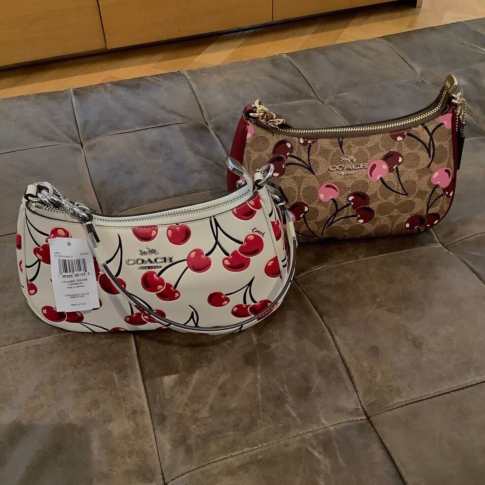Coach NWT Coach Teri Shoulder Bag Signature Cherry Print CY694 Size ONE SIZE - 3 Thumbnail