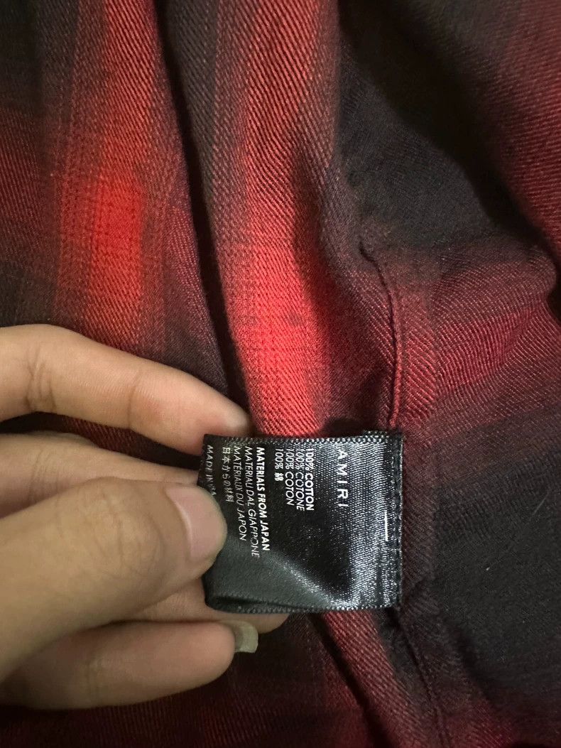 Amiri Amiri Black and red checkered glitter shirt Size US L / EU 52-54 / 3 - 4 Thumbnail
