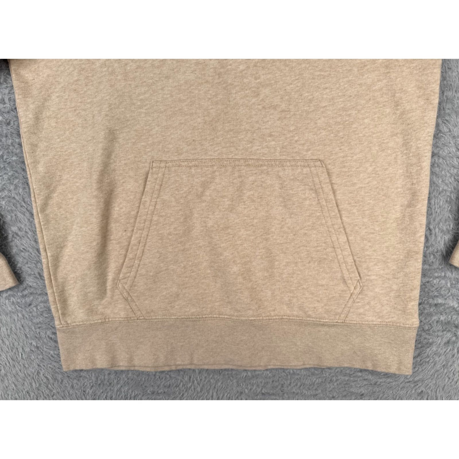 The North Face The North Face Hoodie Mens Small Beige Front Logo Pullover Jersey Fabric Crew Neck Zip Pockets Lightweight Logo Clothing Sweatshirt Size US S / EU 44-46 / 1 - 5 Thumbnail