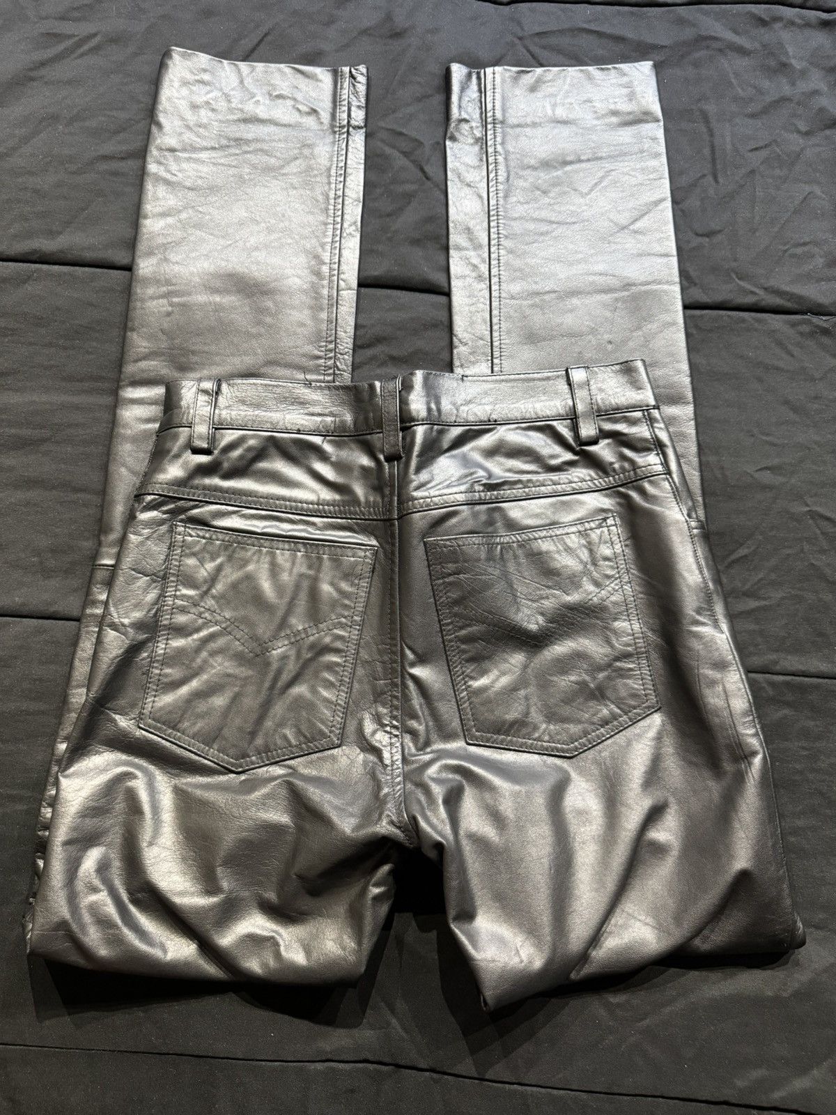 Other Custom Tailored Black leather Pants Size US 29 - 4 Thumbnail
