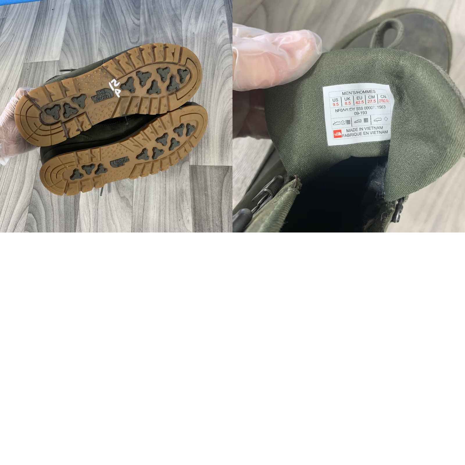 The North Face The North Face Green Leather Lace Up Hiking Work Casual Boots Men's US 9.5 Size US 9 / EU 42 - 8 Thumbnail