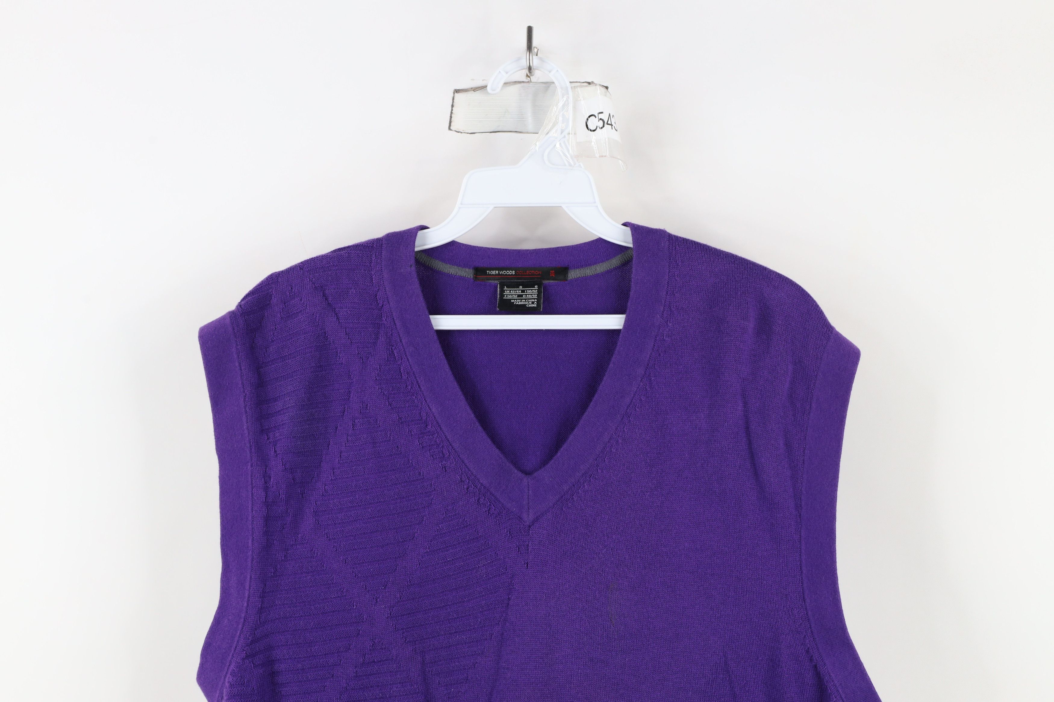 Nike × Vintage Vintage Nike Tiger Woods Diamond Knit Golf Sweater Vest Size US L / EU 52-54 / 3 - 2 Thumbnail