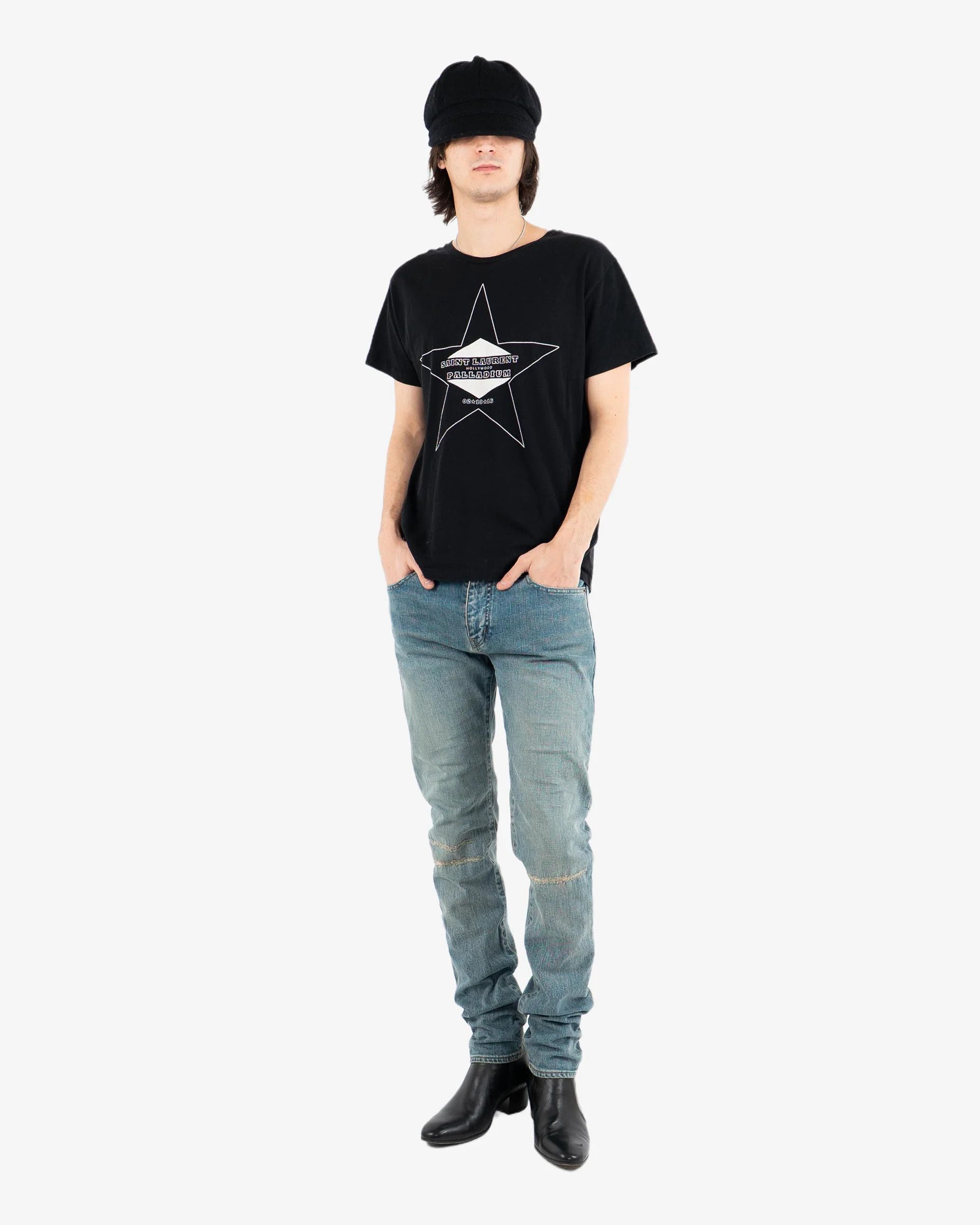 Saint Laurent Paris D02 Washed Knee Rip Denim (2016) Size US 32 / EU 48 - 5 Thumbnail