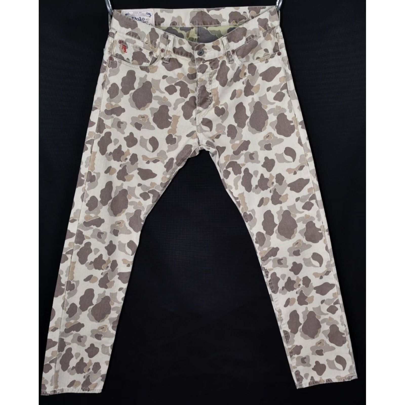Polo Ralph Lauren Polo Ralph Lauren Military Army Desert Camouflage Sullivan Slim Jeans Mens W33 Slim Tapered 98% Cotton 2% Elastane Camouflage Army Decade 90s Women? Size US XS / EU 42 / 0 - 2 Thumbnail