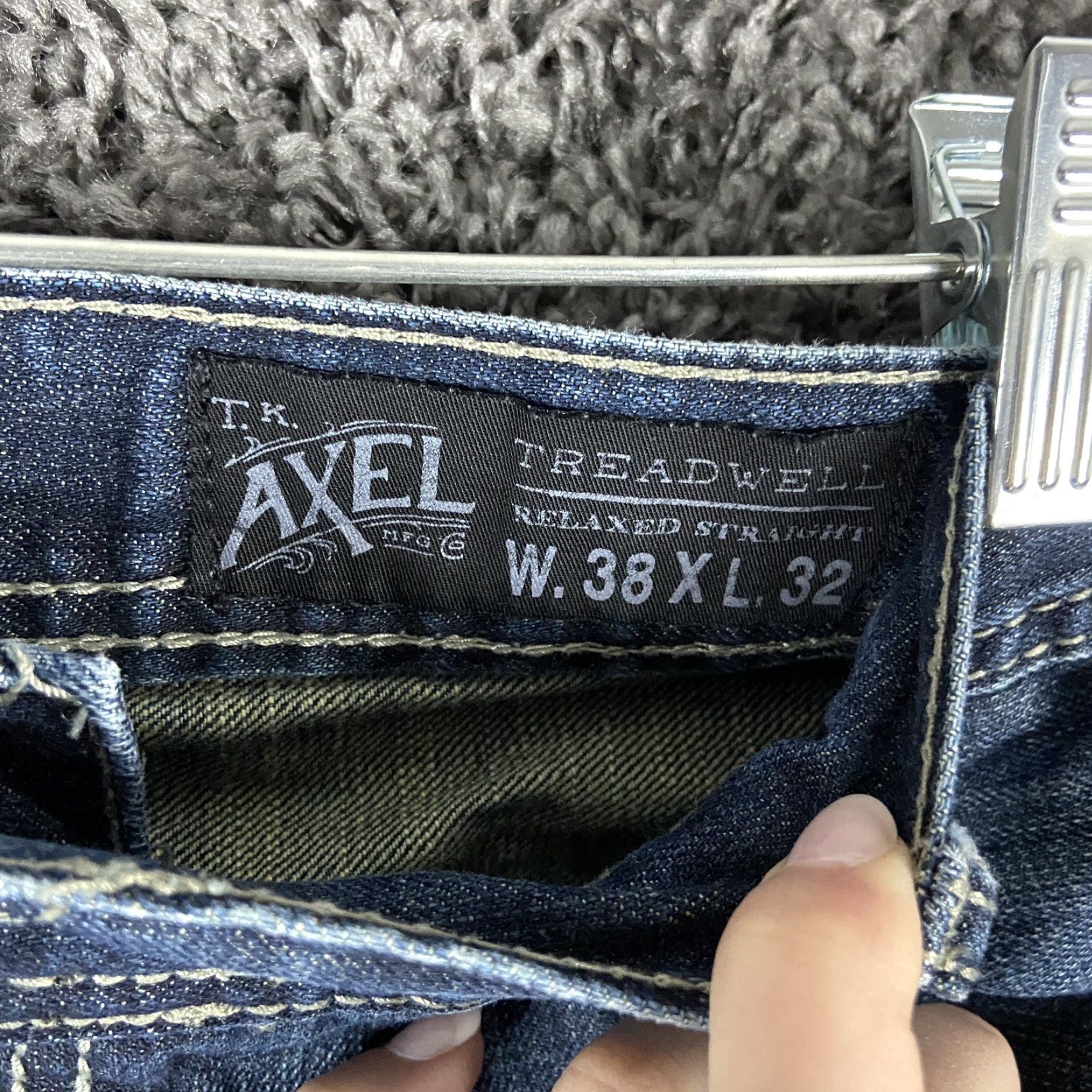 Vintage VINTAGE Axel Jeans T. K. Axel Treadwell Relaxed Straight Jeans Adult Men 38x31 Blue Size US 38 / EU 54 - 6 Thumbnail
