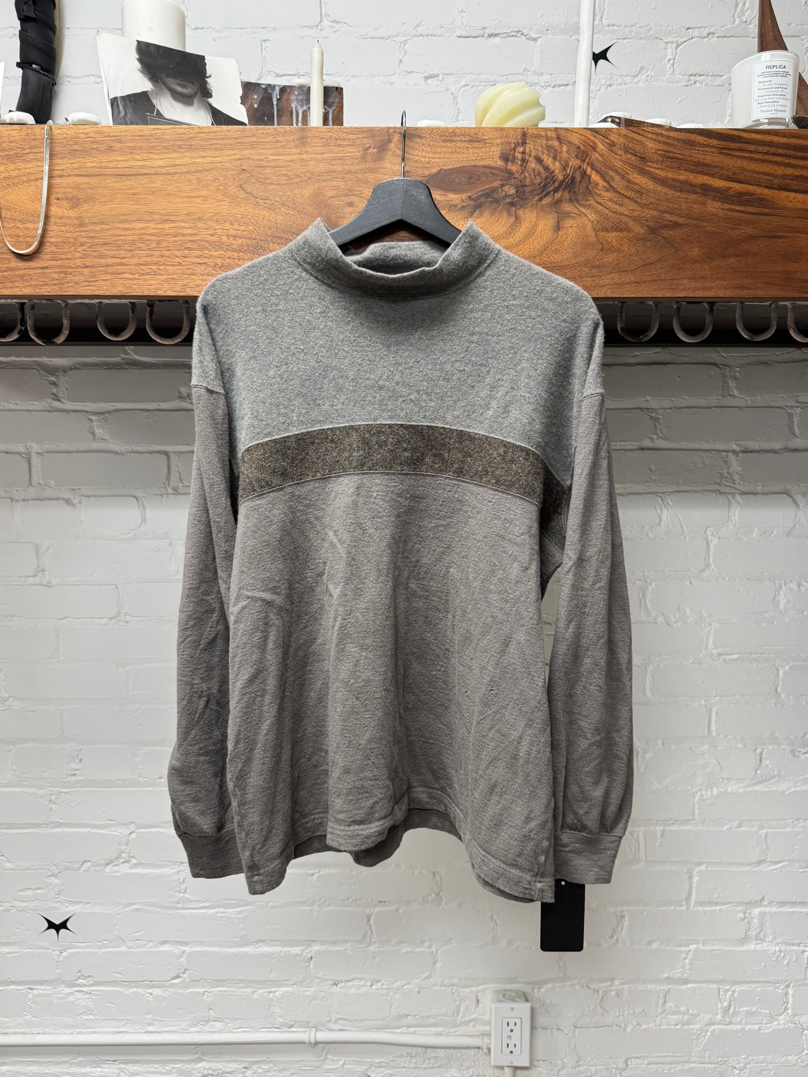 Comme des Garcons Vintage Comme Des Garçons Homme Wool Mock Neck Sweater Size US L / EU 52-54 / 3 - 1 Thumbnail
