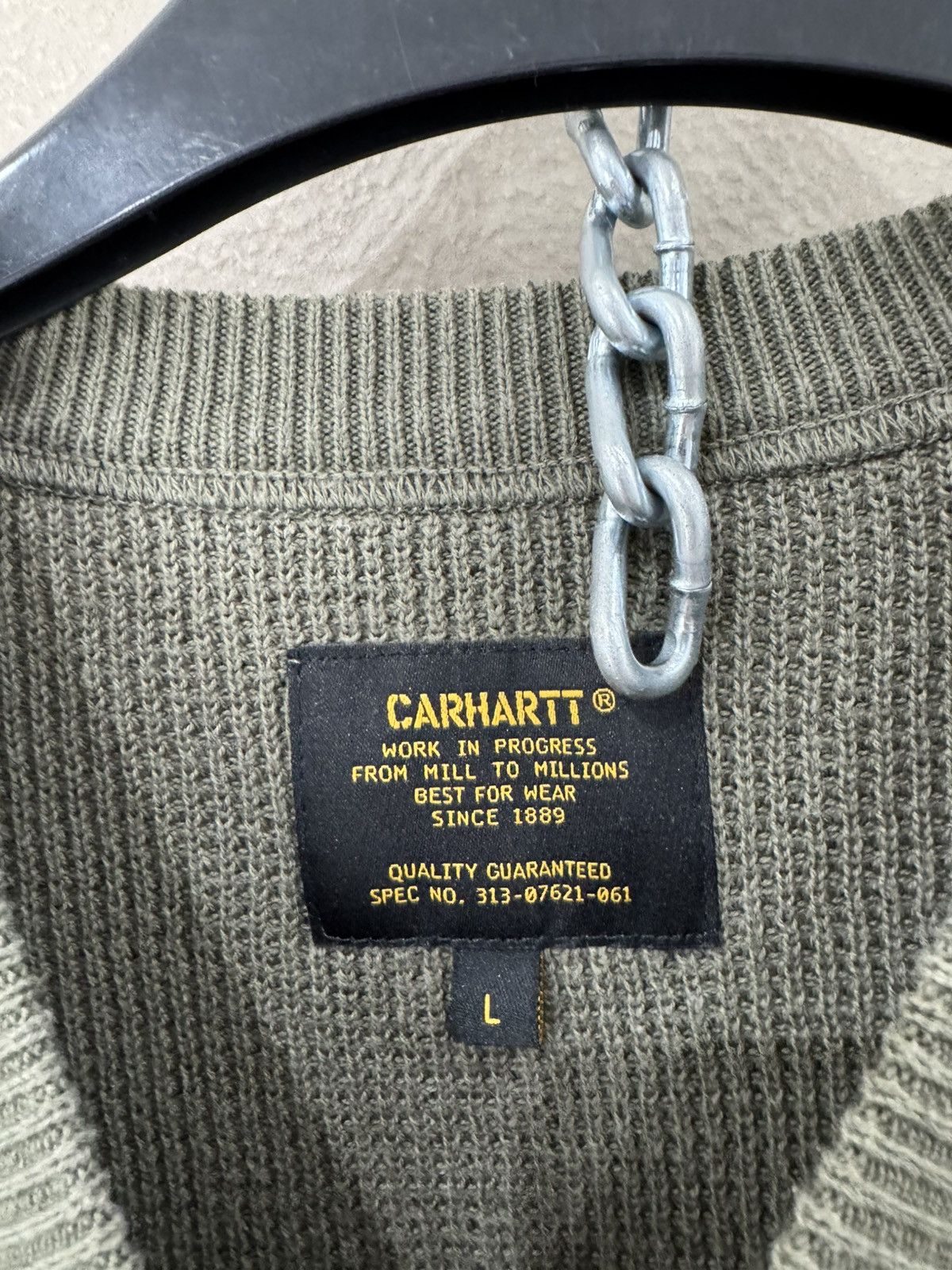 Carhartt Carhartt WIP streetwear military style sweater size M Size US L / EU 52-54 / 3 - 3 Thumbnail