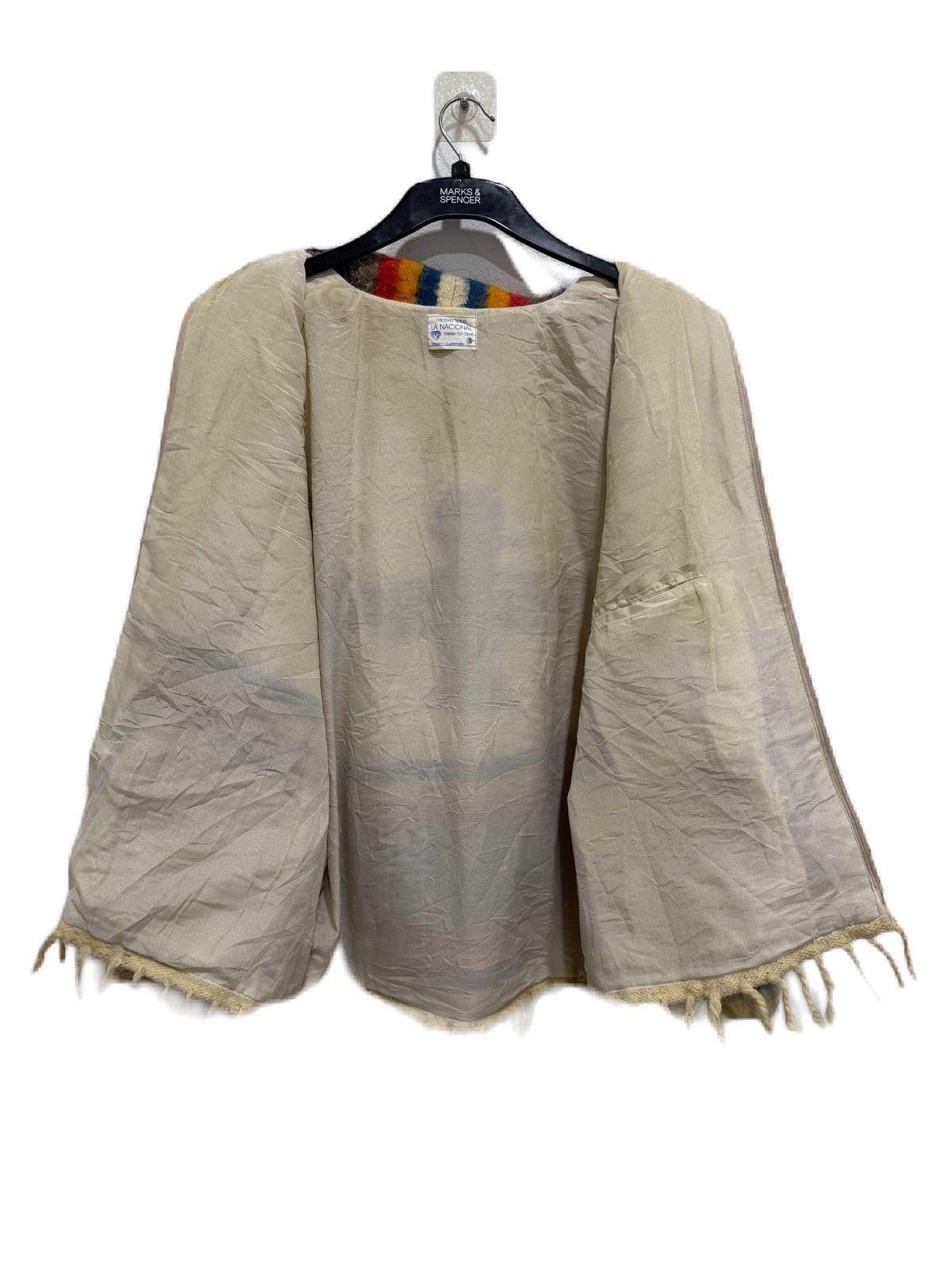 Vintage La Cional Vintage Southwestern Woven Wool Zip Jacket Fringe Size US L / EU 52-54 / 3 - 10 Thumbnail