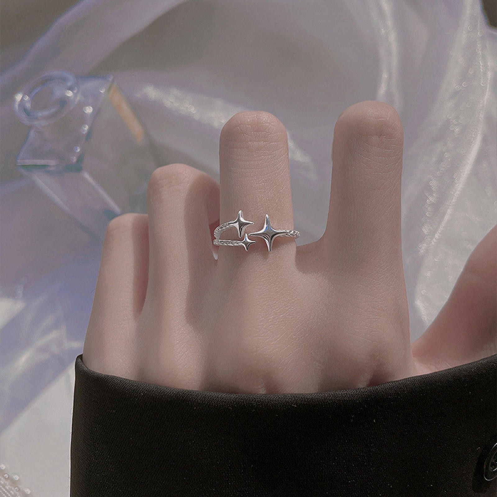 Vintage Silver Star Ring Size ONE SIZE - 3 Thumbnail