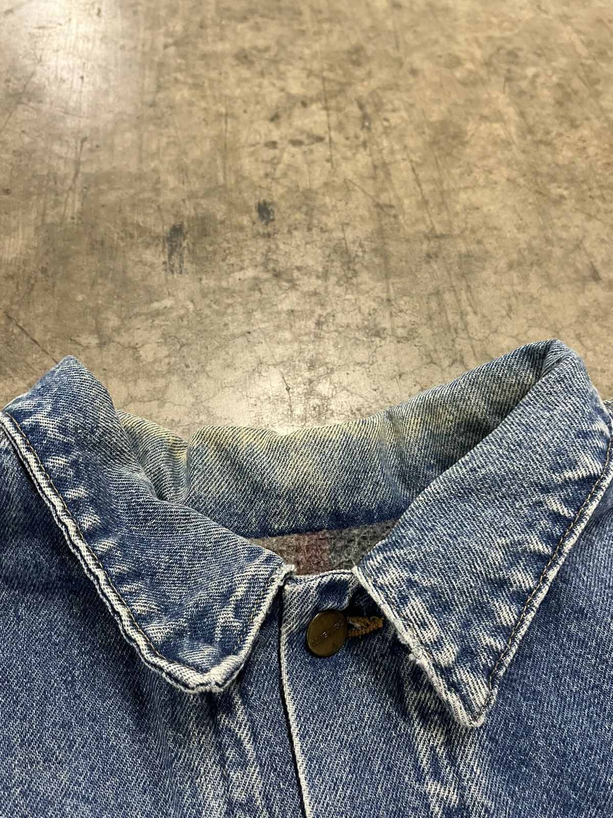 Carhartt × Vintage Carhartt denim trucker jacket blanket lined rare hype Size US XL / EU 56 / 4 - 7 Thumbnail