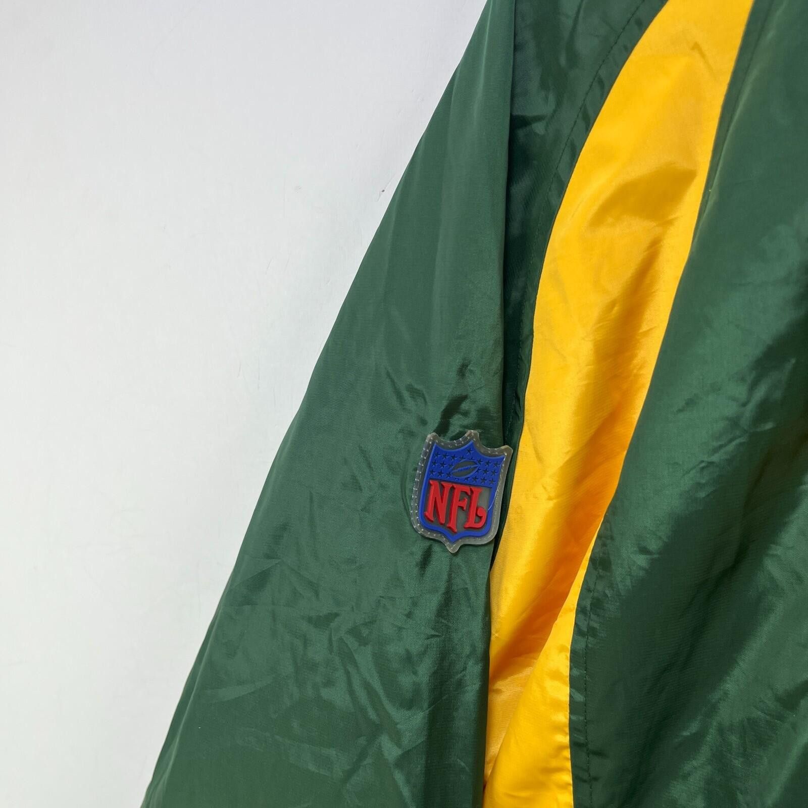 Reebok Vintage 90s Green Bay Packers Windbreaker Jacket Large Size ONE SIZE - 4 Thumbnail