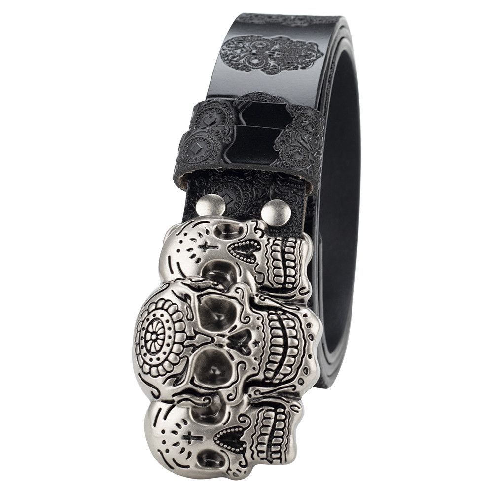 Designer Skull Future Vintage Belt Riveted Belts Menswear Accessories Size ONE SIZE - 3 Thumbnail
