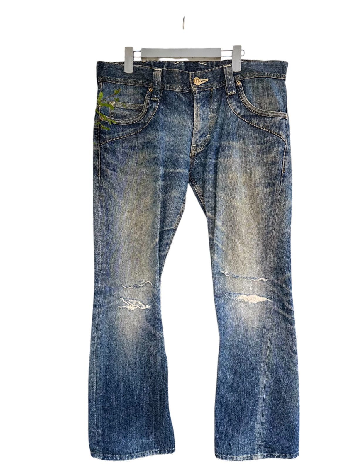 Vintage 💥 Lee Flare Style💥Crazy design Lee Made In Japan Flare💥 Size US 34 / EU 50 - 1 Thumbnail