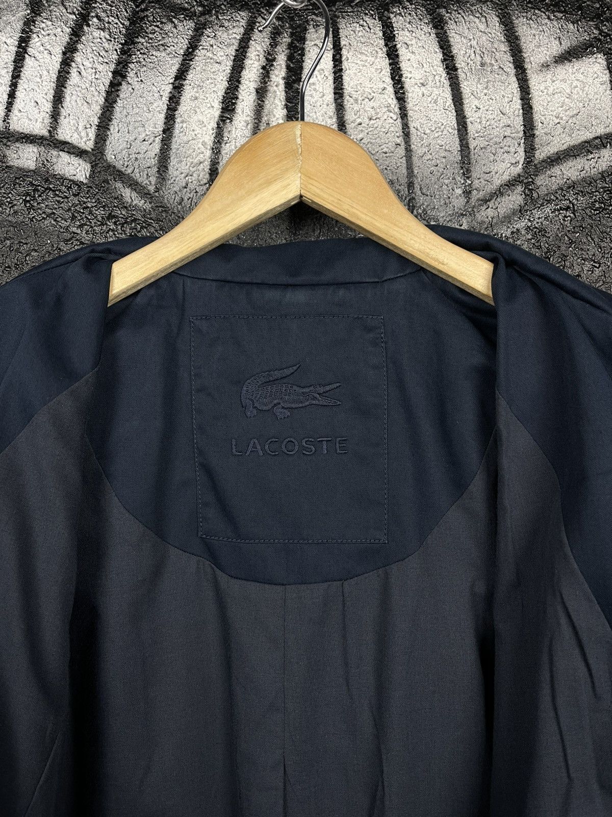 Lacoste Vintage Lacoste Dark Blue Casual Luxury Trench Coat Women’s Size L / US 10 / IT 46 - 14 Thumbnail