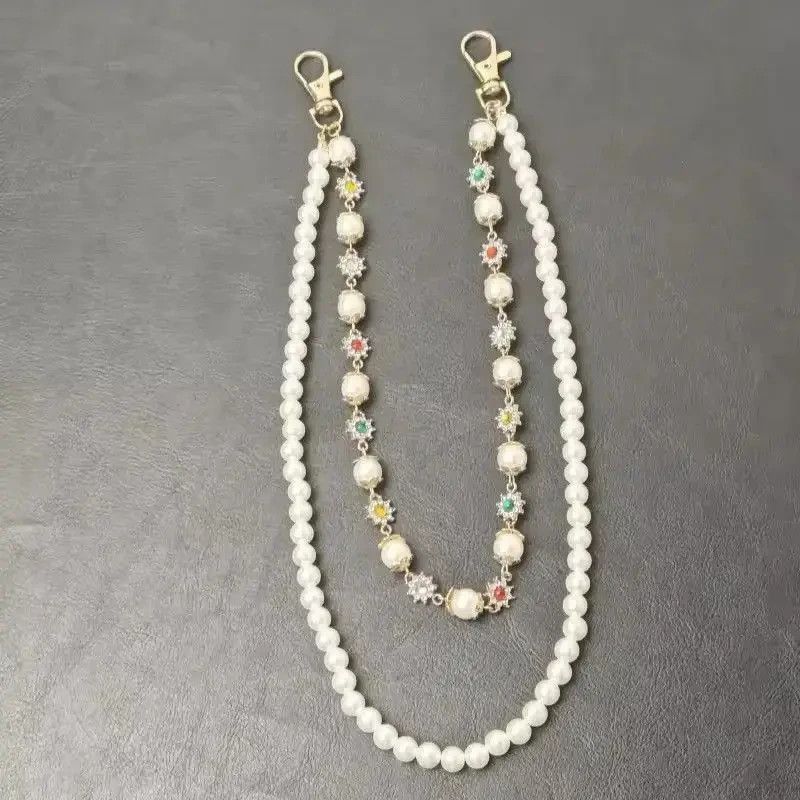 Jewelry Ingemark Simple Imitation Pearl Rhinestone Waist Chain Pant Size ONE SIZE - 3 Thumbnail