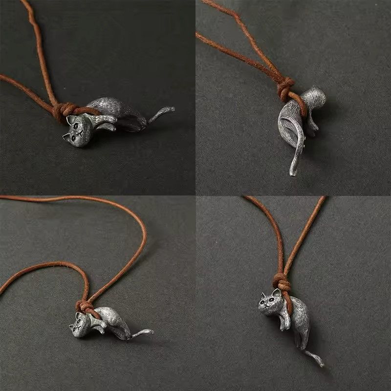 Jewelry × Vintage Cute Cat Pendant Necklace Size ONE SIZE - 5 Thumbnail