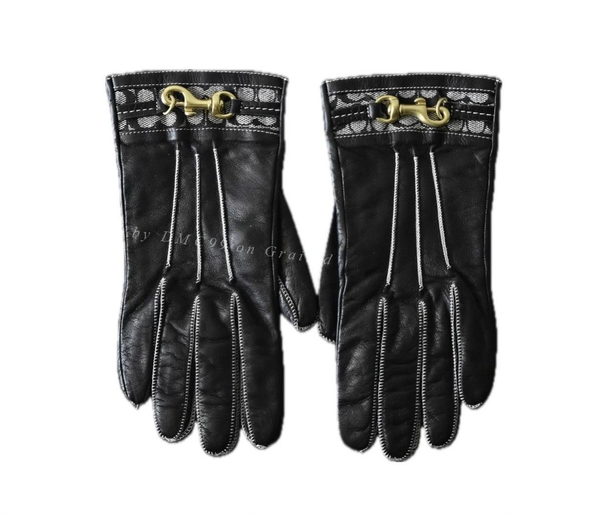 Vintage Vintage Coach 1990s Nappa Leather Black Gloves Size ONE SIZE - 1 Thumbnail