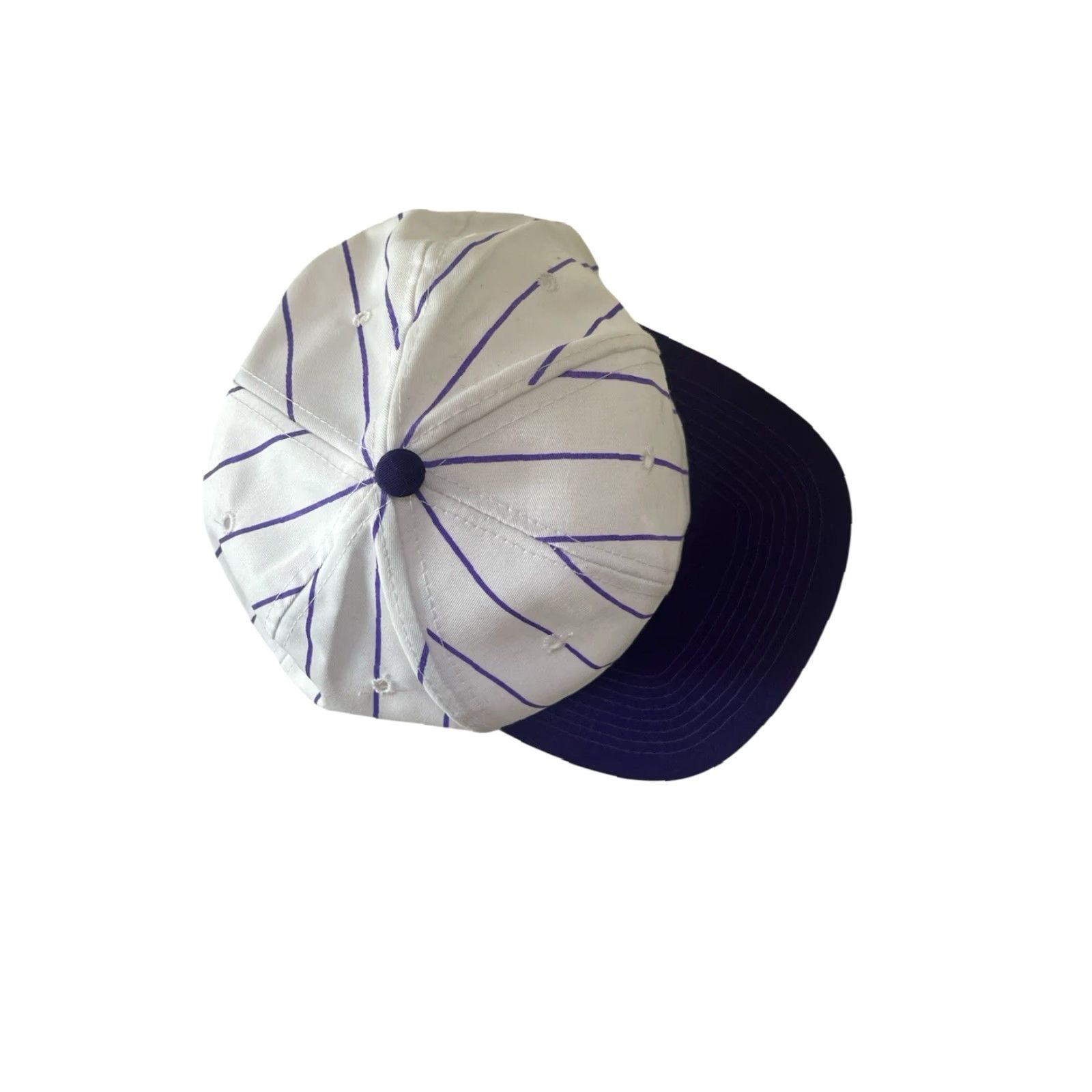 Vintage VINTAGE Headmaster Snapback Hat Mens OSFA White Pinstripe 90s Deadstock NWOT Size ONE SIZE - 4 Thumbnail