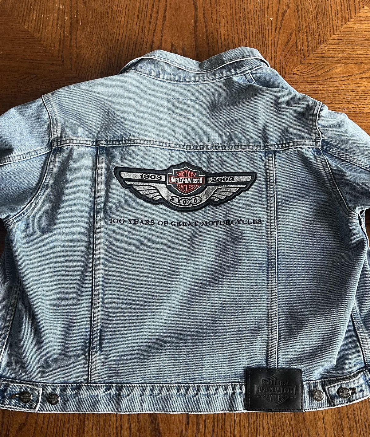 Harley Davidson 2003 Harley Davidson 100 Year Anniversary Jean Jacket Size M Size US M / EU 48-50 / 2 - 2 Thumbnail