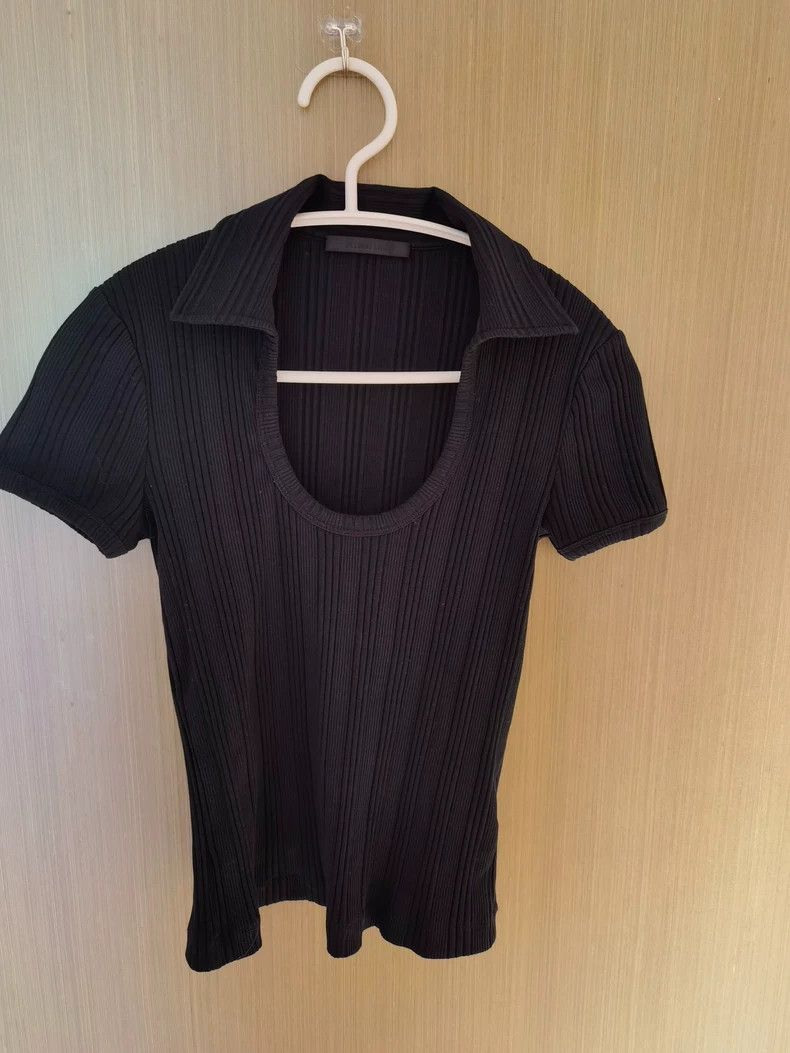 Helmut Lang HELMUT LANG Black knit short sleeves Size S / US 4 / IT 40 - 1 Thumbnail