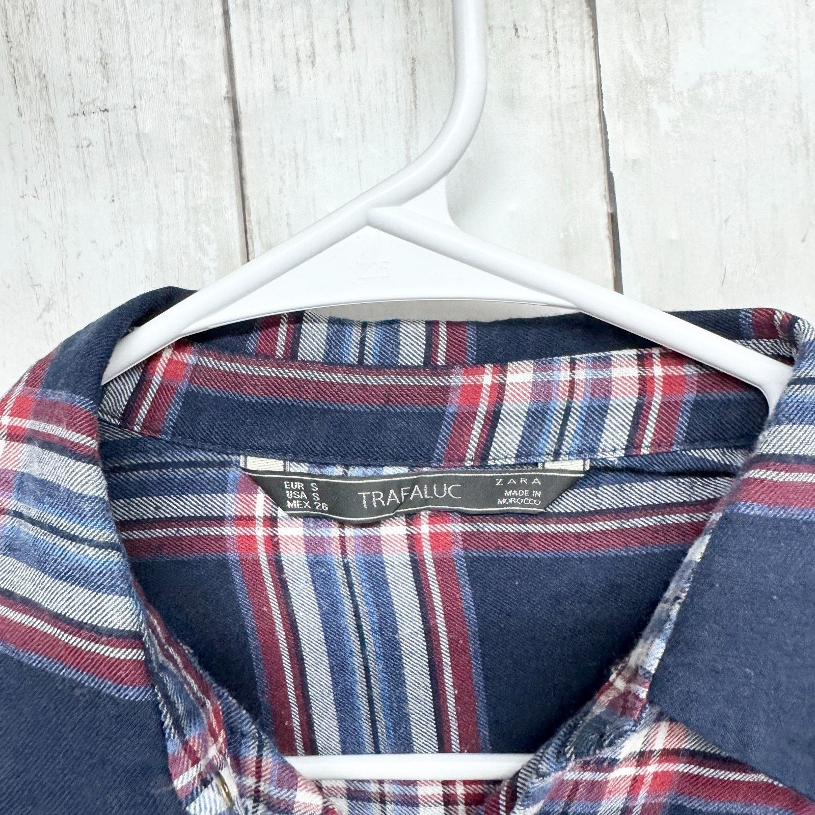 Zara Zara Trafaluc Small Plaid Collared Long Sleeve Button Down Size S / US 4 / IT 40 - 3 Thumbnail