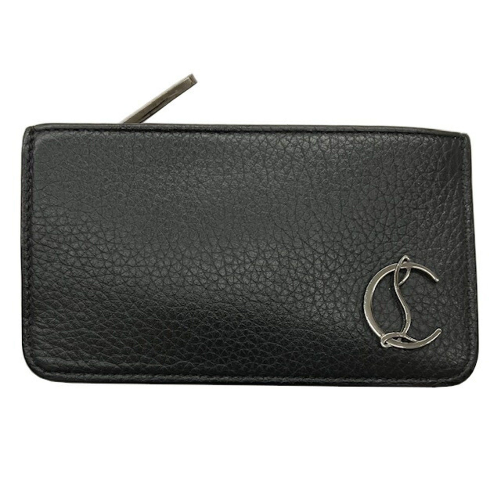 Christian Louboutin Christian Louboutin coin and business card holder/card case in black red leather for men women Size ONE SIZE - 1 Thumbnail