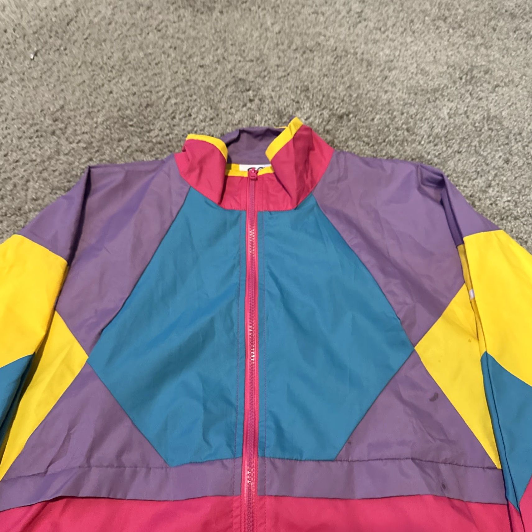 FRED Funny Guy Creations Color Block Windbreaker Jacket Mens M Multicolor Nylon As Seen On Fred Durst Limp Bizkit Funny Theme Size US M / EU 48-50 / 2 - 6 Thumbnail