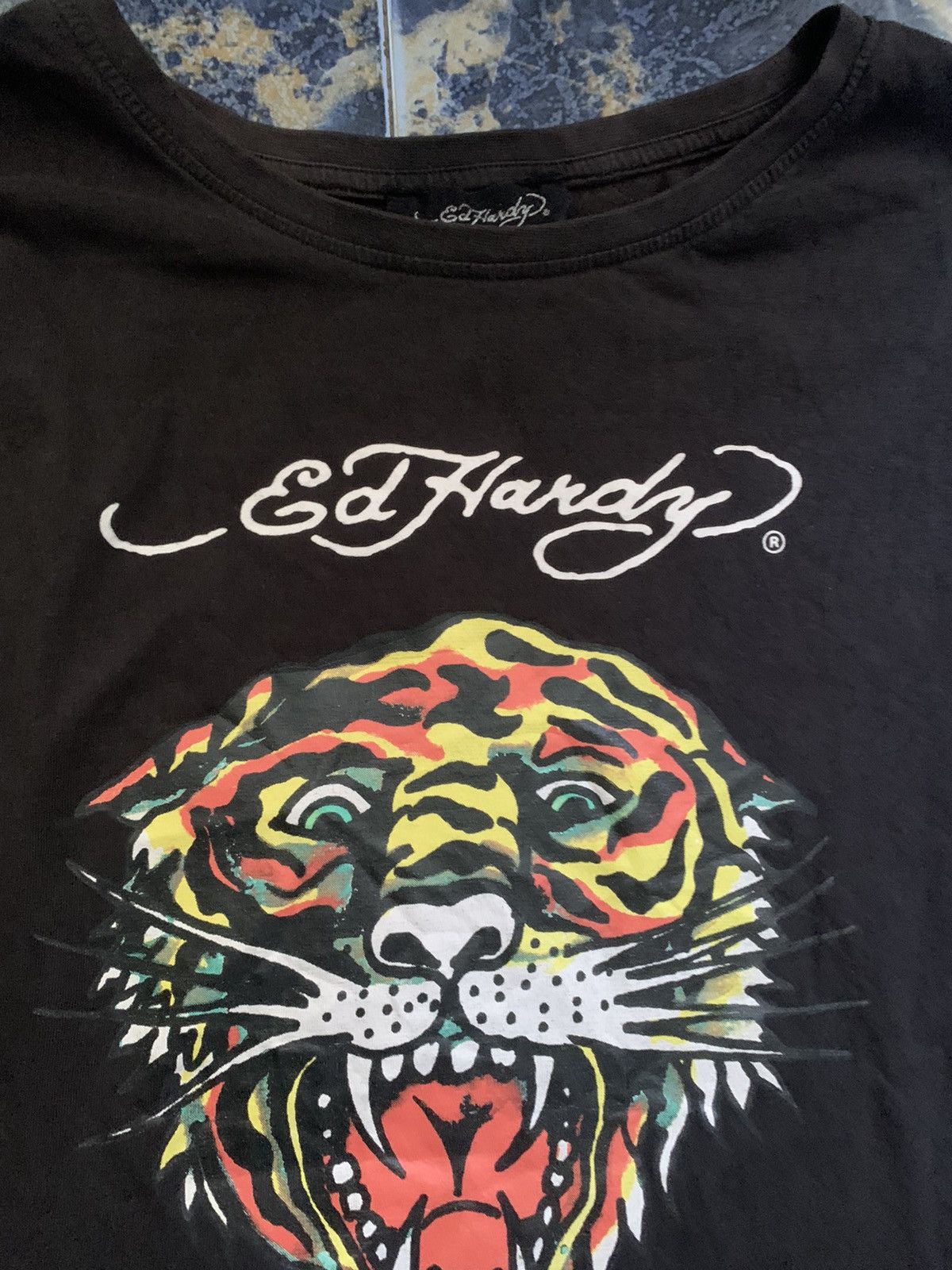 Ed Hardy Ed Hardy Tiger Print T Shirt By Christian Audigier Black Size US XL / EU 56 / 4 - 3 Thumbnail