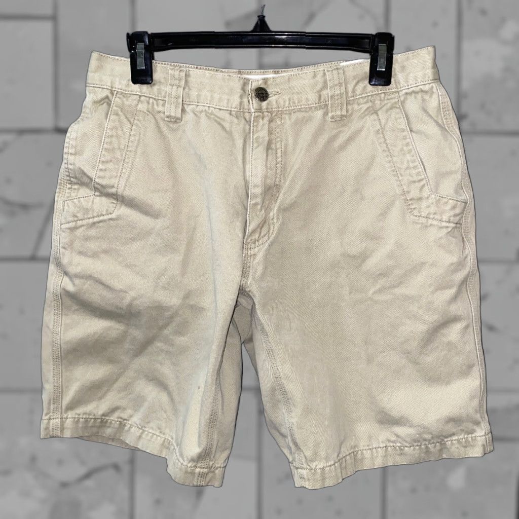 Mountain Khakis MK Mens Beige Cotton Casual Shorts Size 32 X 10 Regular Flat Front Button Front Casual Mens 32 Beige Cotton Shorts VK Size US 32 / EU 48 - 1 Thumbnail