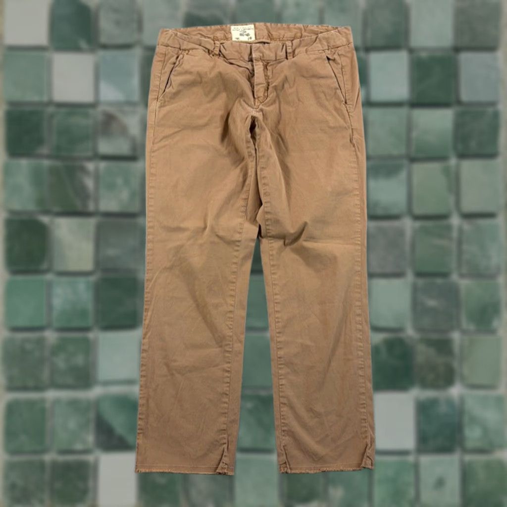 Nili Lotan Nili Lotan Montauk Cropped Hem Pants Brown Women 6 Straight Leg Pockets USA Designer Size 28" / US 6 / IT 42 - 1 Thumbnail