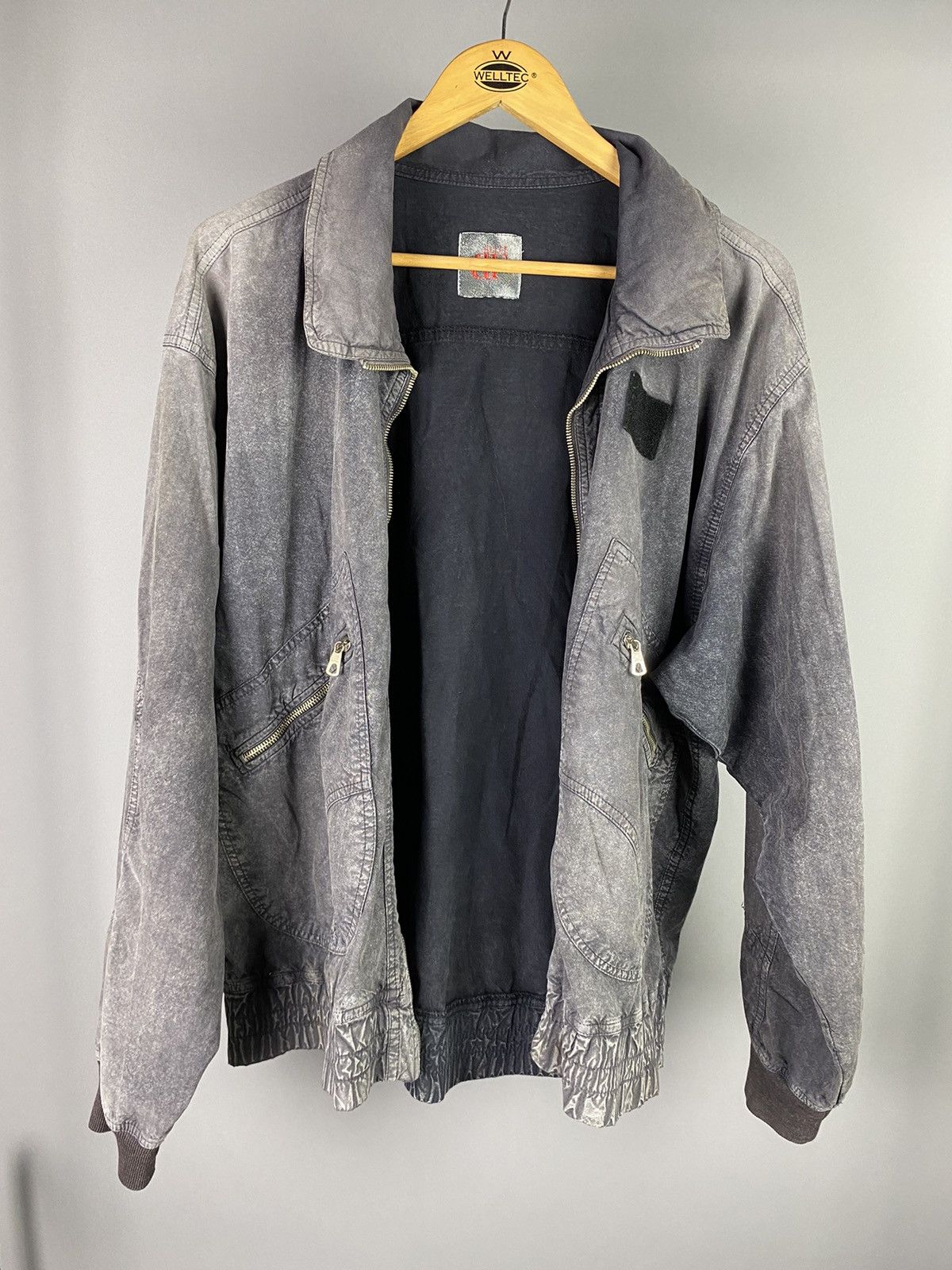 Vintage Vintage BELFE Hooded Jacket in Washed Grey Size US M / EU 48-50 / 2 - 12 Thumbnail