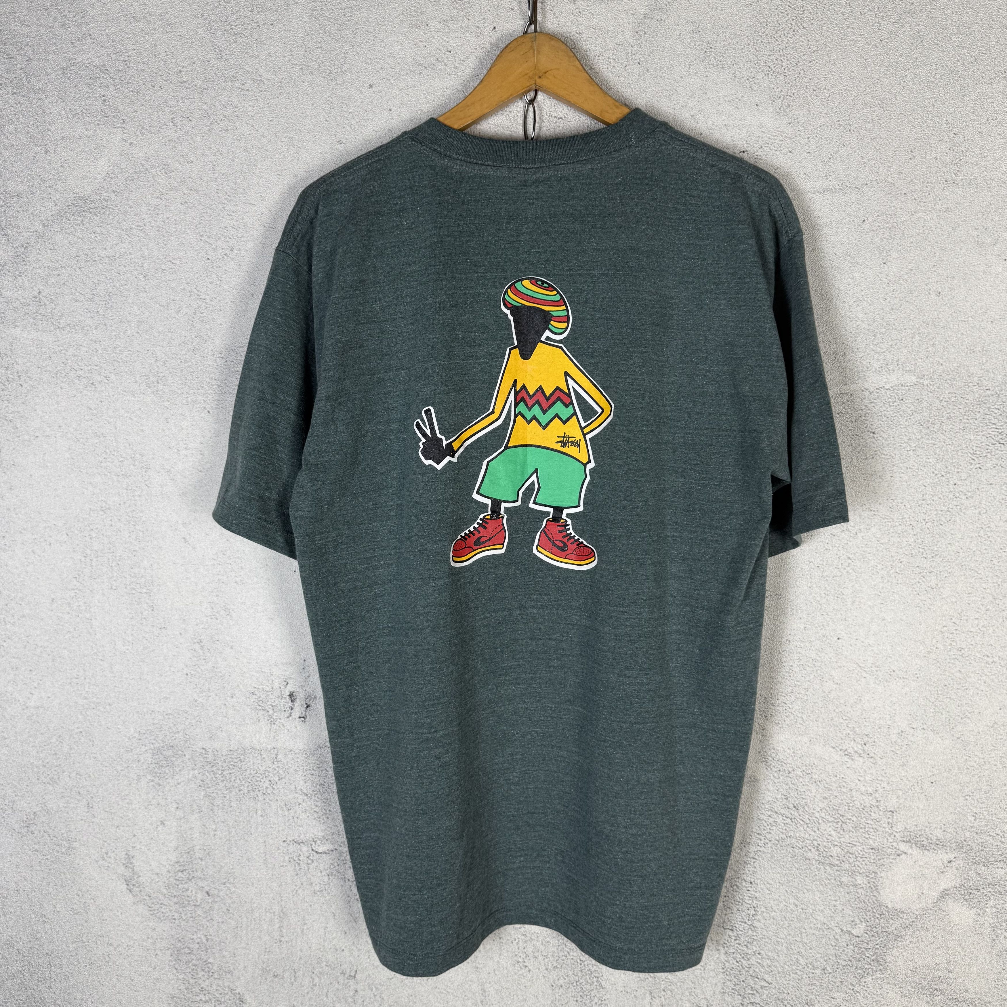 Stussy Vintage 80s Stussy Rasta Tshirt Size US L / EU 52-54 / 3 - 1 Thumbnail
