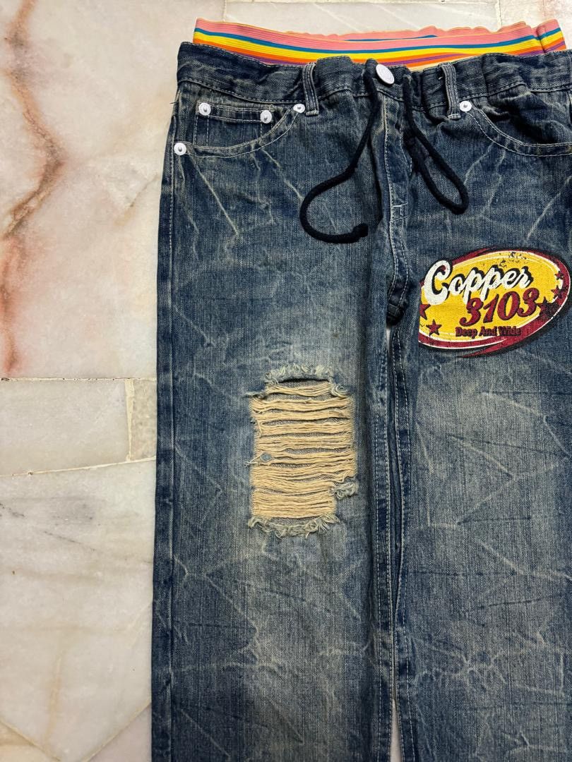 Undercover 💥Double Waist💥Vintage 90’s Japanese Whisker Distressed Rare Size 31" - 4 Thumbnail